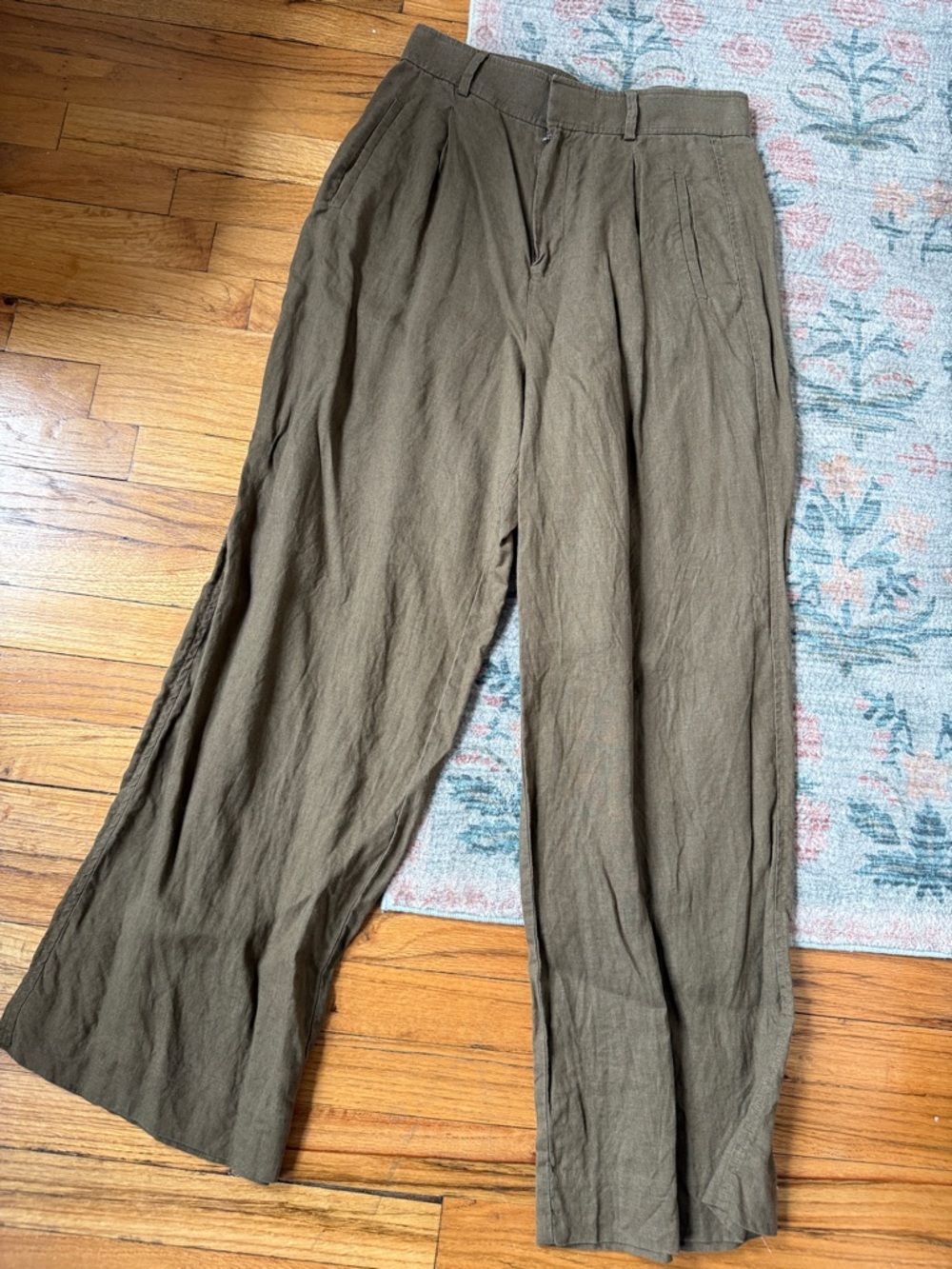 Everlane Linen Way High Pants in Beech - Picture 7 of 7